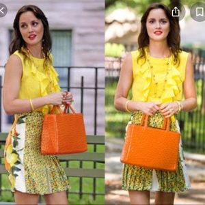 Riki Rosetta Orange Bella bag ASO Gossip Girl RARE